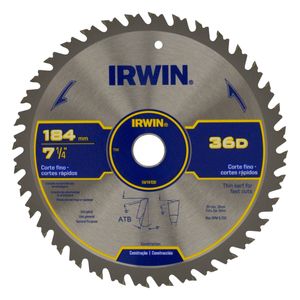 Disco de Serra 36 dentes Irwin 184mm