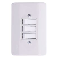 Interruptor 2 Tecla Simples + 1 Paralela Mec-Tronic Millenium
