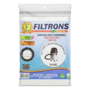 Filtro de Aspirador de Pó Hydrovac A20 e WAP A20 Filtrons 3 unidades