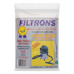 Filtro de Aspirador de Pó Wash AL 11 e AL 12 Filtrons 3 unidades