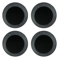 Kit Pé de Cadeira Redondo de Borracha Preta Std 3/4" 4 unidades