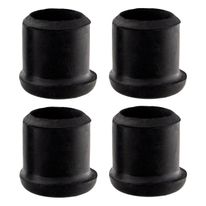 Kit Pé de Cadeira Redondo de Borracha Preta Std 7/8" 4 unidades