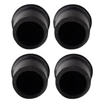 Kit Pé de Cadeira Redondo de Borracha Preta Std 7/8" 4 unidades