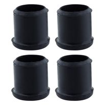Kit Pé de Cadeira Redondo de Borracha Preta Std 1" 4 unidades