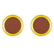 Kit Puxador Líder Mogno com Dourado Std 2 unidades