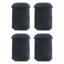Kit Pé de Cadeira Redondo de Borracha Preta Std 1/2" 4 unidades
