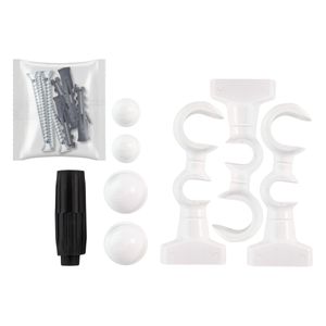 Kit Varão para Cortina Duplo STD Branco 3m