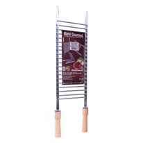 Grelha em Alumínio com Cabo em Madeira Mahil Gourmet 28cm x 55cm
