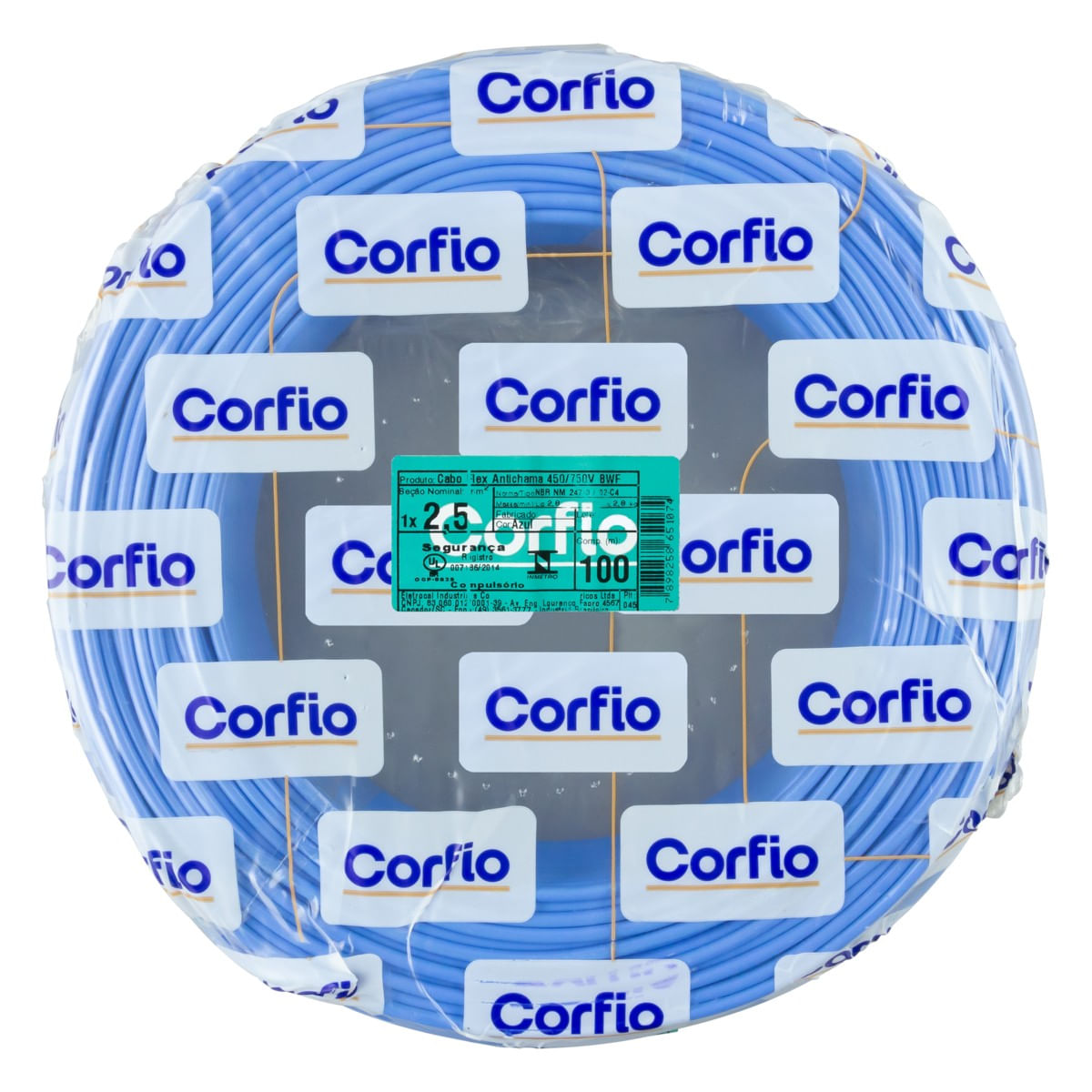 FioFlexívelAntichamaAzulCorfio25mm100mFrontal3