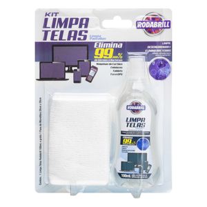 Kit Limpa Tela Spray Rodabrill + Pano de Microfibra