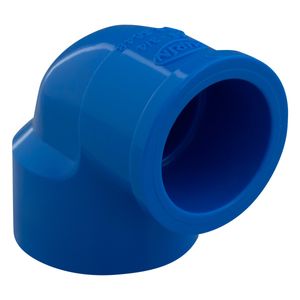 Joelho Soldável Azul com Bucha de Latão 90° Durín 25mm x 3/4"