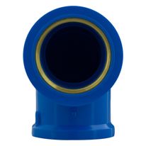 Joelho Soldável Azul com Bucha de Latão 90° Durín 25mm x 3/4"