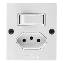 Interruptor de Sobrepor Paralelo + Tomada 10 A Mec-Tronic