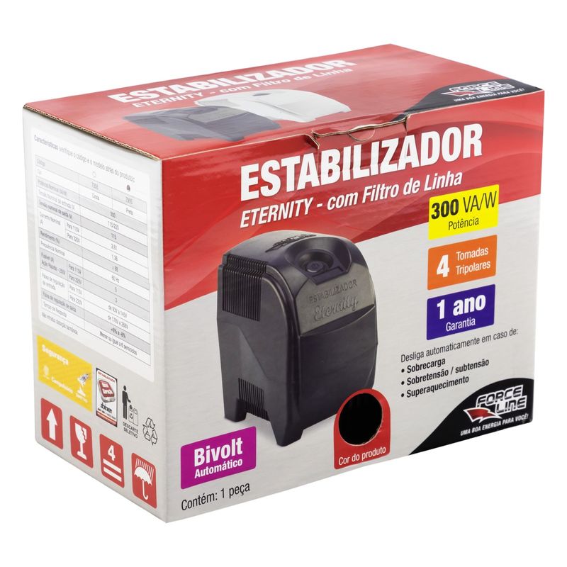 Estabilizador-Preto-Force-Line-300VA-BivoltAngularEsquerda3