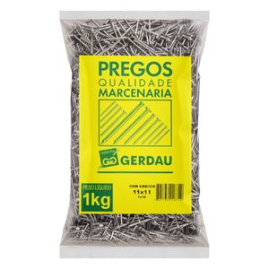 Prego Polido com Cabeça Gerdau 11 x 11 1kg