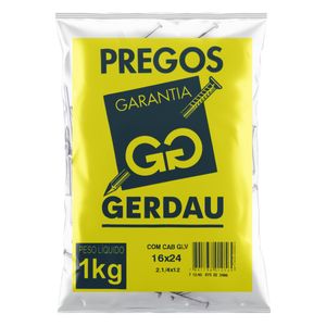 Prego Galvanizado com Cabeça Gerdau 16 x 24 1kg