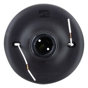 Plafon com Soquete Preto Taschibra Economic 1xE27