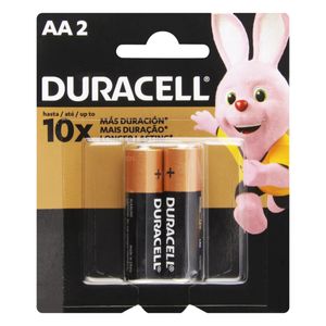 Pilha Alcalina AA Duracell 1,5V 2 unidades