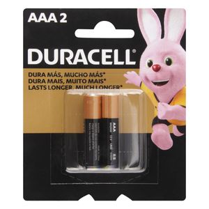 Pilha Alcalina AAA Duracell 1,5V 2 unidades