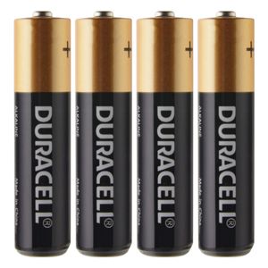 Pilha Alcalina AAA Duracell 1,5V 4 unidades