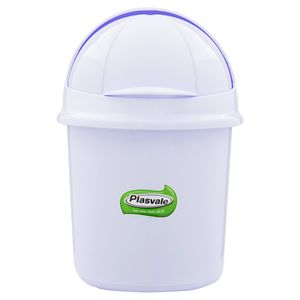Lixeira Retrátil Branca Plasvale 1,4l