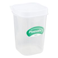 Porta Mantimentos Quadrado Plasvale Branco 500ml