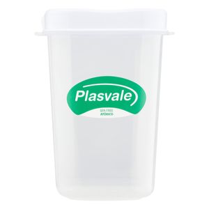 Porta Mantimentos Quadrado Plasvale Branco 500ml