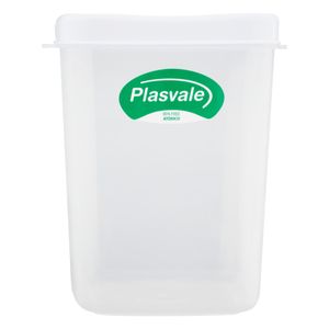 Porta Mantimentos Quadrado Plasvale Branco 1,3l