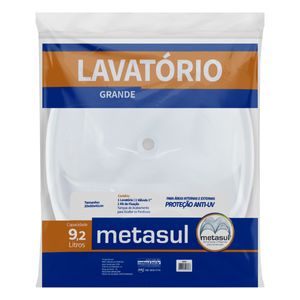 Lavatório Branco de Plástico Metasul 9,2l