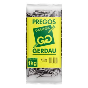 Prego com Cabeça Gerdau 14 x 18 1kg