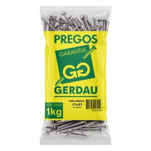 Prego Polido com Cabeça Gerdau 17 x 27 1kg