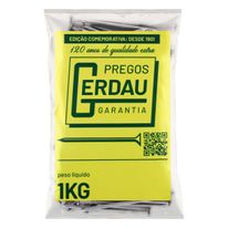 Prego Polido com Cabeça Gerdau 18 x 36 1kg