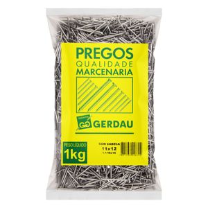 Prego Polido com Cabeça Gerdau 11 x 12 1kg