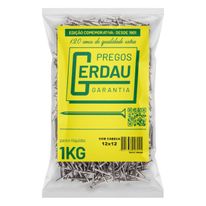 Prego Polido com Cabeça Gerdau 12 x 12 1kg
