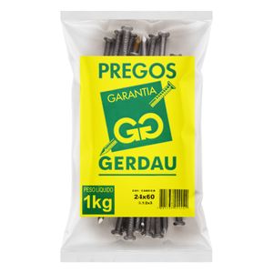 Prego com Cabeça Gerdau 24 x 60 1kg