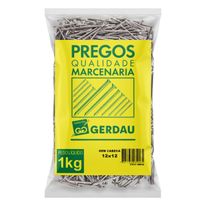 Prego Polido sem Cabeça Gerdau 12 x 12 1kg