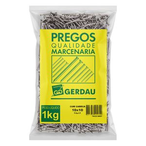 Prego com Cabeça Gerdau 10 x 10 1kg