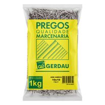 Prego Polido sem Cabeça Gerdau 10 x 10 1kg