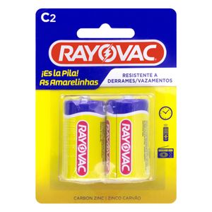 Pilha Comum C Rayovac As Amarelinhas 1,5V 2 Unidades