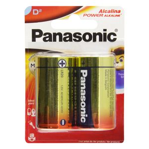 Pilha Alcalina D Panasonic 1,5V 2 unidades