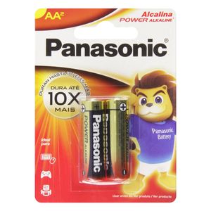 Pilha Alcalina AA Panasonic 1,5V 2 unidades