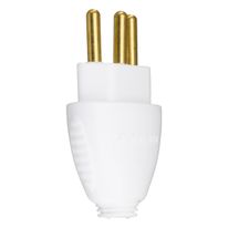 Plugue Macho Branco Daneva 2 pinos + Terra 20A