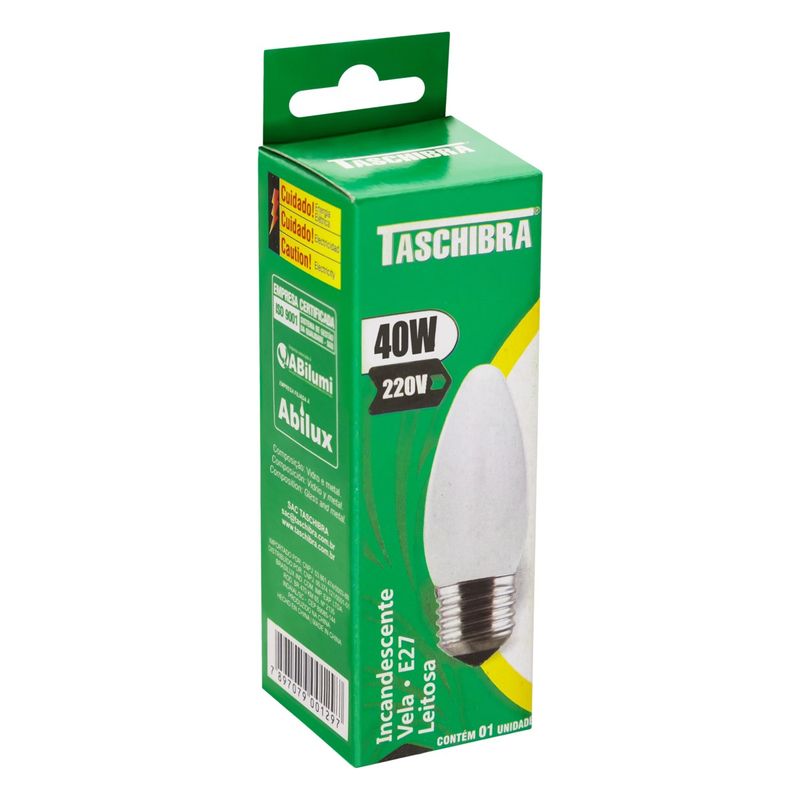 Lampada-Vela-Leitosa-Taschibra-40W-220VEmbalagemAngularEsquerda2