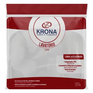 Lavatório Branco de Plástico Krona 36cm x 26cm