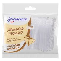 Mexedor Pequeno Descartável Cristal Strawplast 500 unidades
