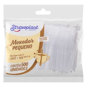 Mexedor Pequeno Descartável Cristal Strawplast 500 unidades