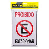 Placa de Sinalização Proibido Estacionar Acesso 20cm x 30xm