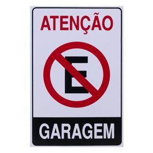 Placa de Sinalização Garagem Acesso 20cm x 30xm