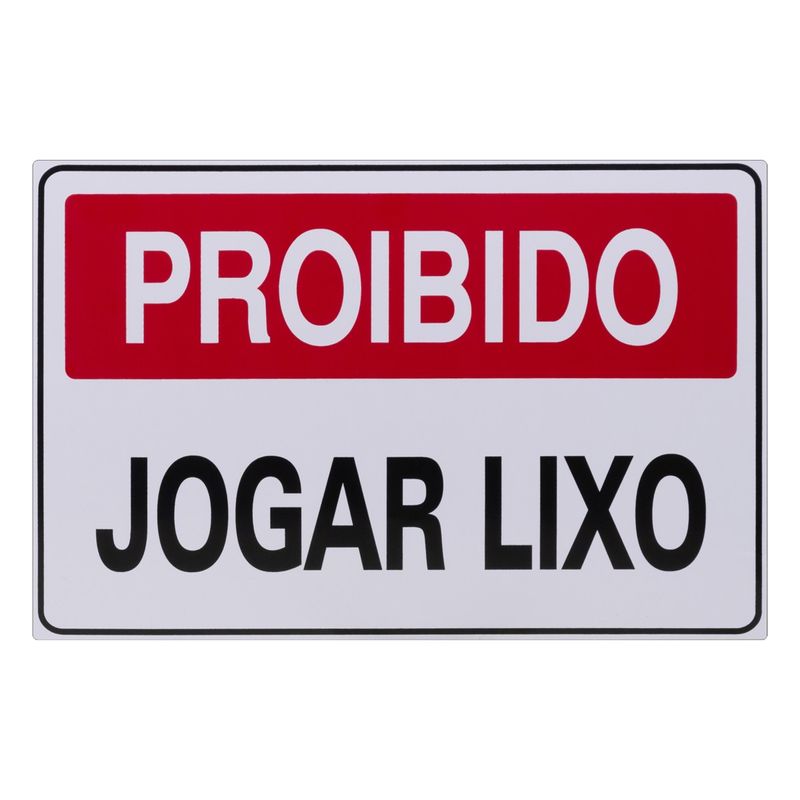 Placa-de-Sinalizaao-Proibido-Jogar-Lixo-Acesso-20cm-x-30xmFrontal1