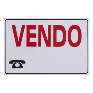 Placa de Sinalização Vendo Ja Placas 20cm x 30xm